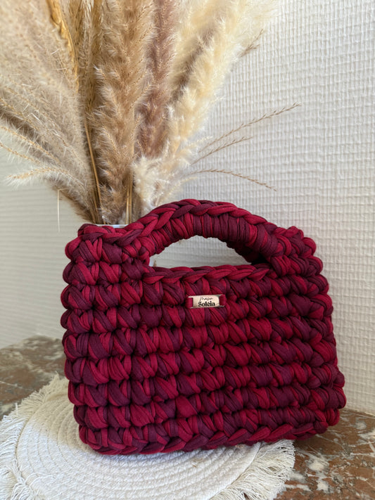 Sac à main personnalisé en crochet, avec poignée main faits à la main