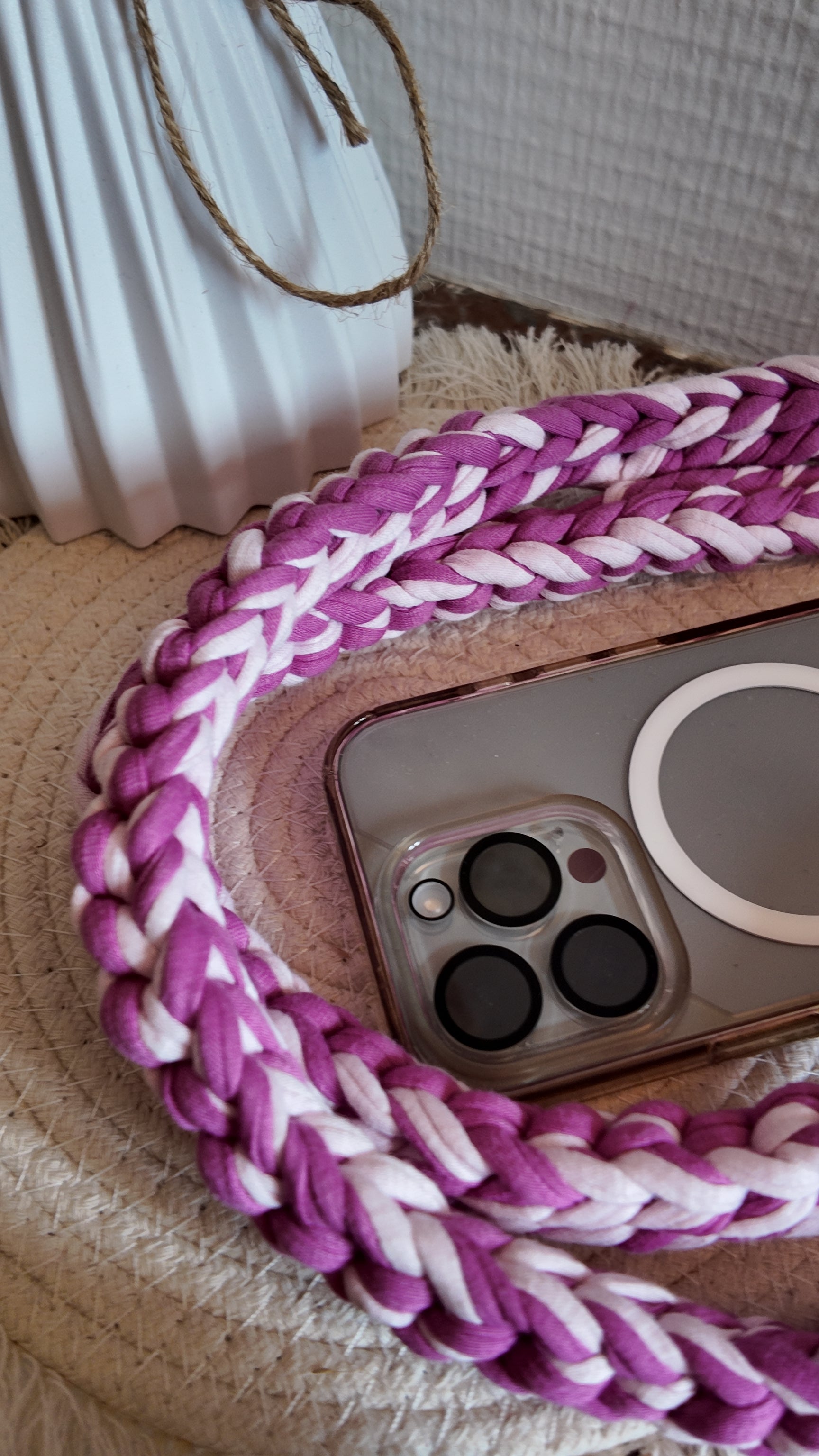 Cordon et lanière de téléphone personnalisables en crochet faits à la main