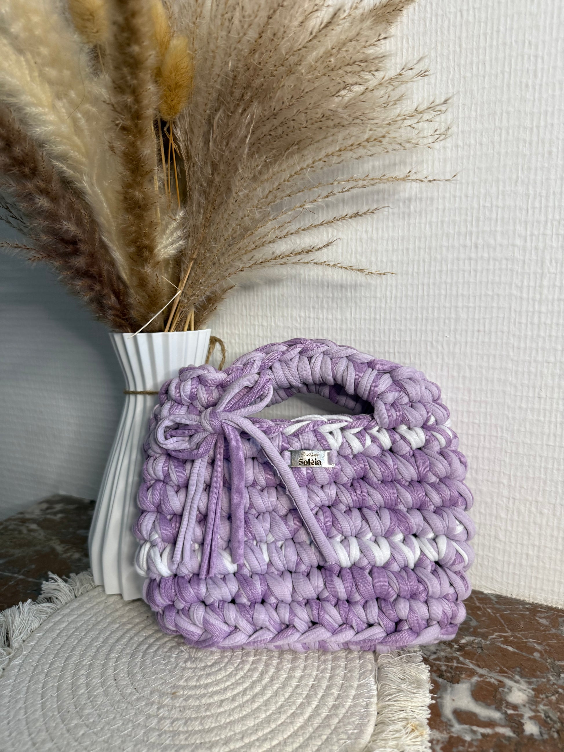 Petit sac à main en crochet, entièrement personnalisable et fait main pour adulte et enfant, avec poignée