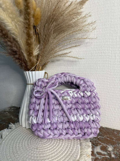 Petit sac à main en crochet, entièrement personnalisable et fait main pour adulte et enfant, avec poignée