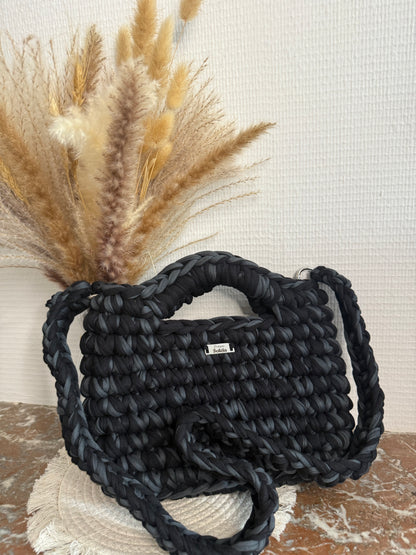 Sac à main personnalisé en crochet, avec poignée main et anse bandoulière assortie faits à la main